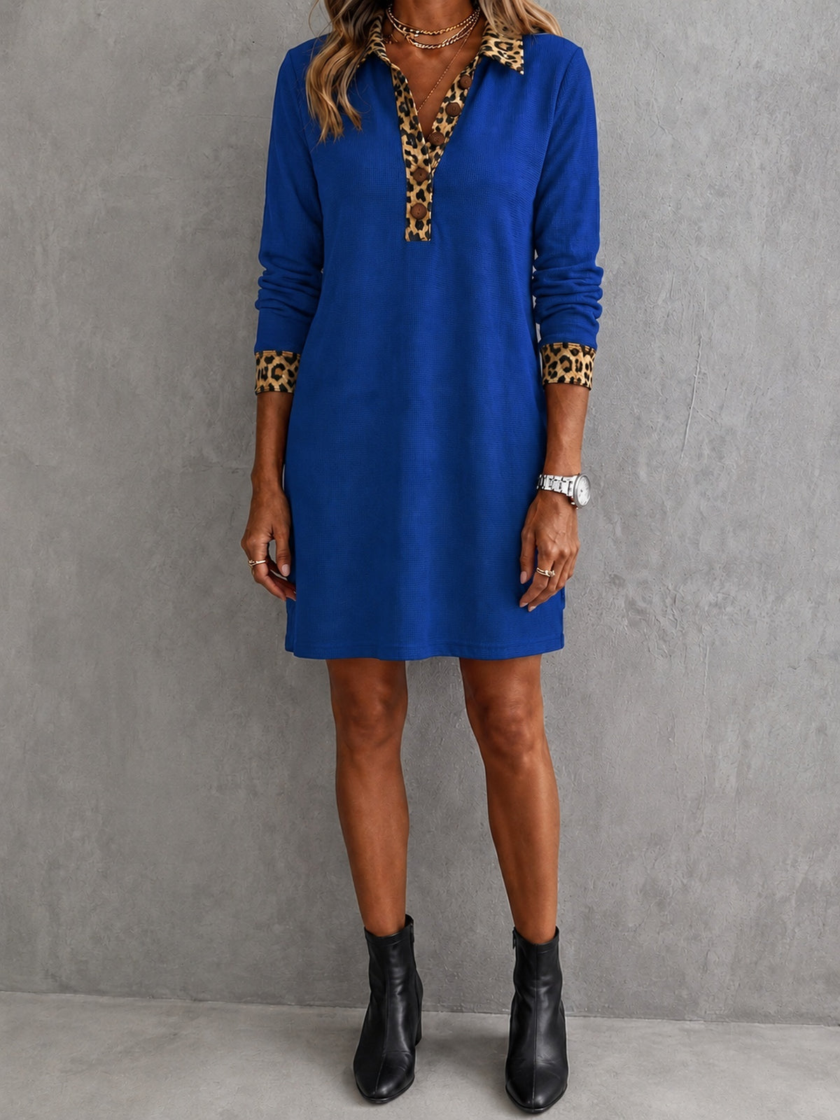 Robe à manches courtes en dentelle V pour femmes