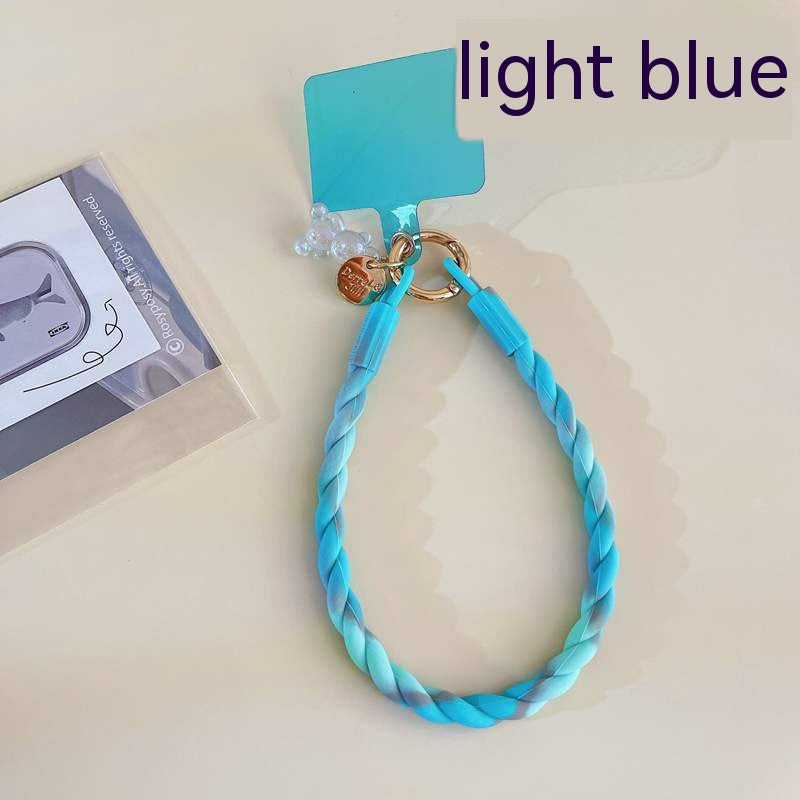 Coque de téléphone Lanyard Convient pour Silicone Split Lanyard Porte-clés Rope Court Téléphone mobile Pe