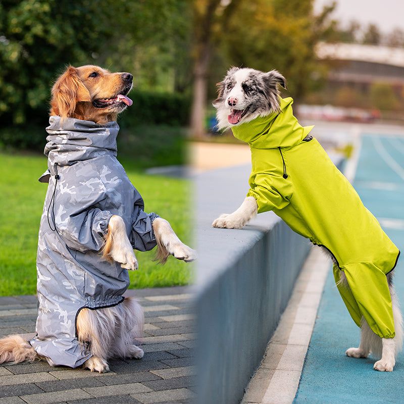 Raincoat extérieur imperméable manteau réfléchissant pour les grands chiens et les animaux de compagnie