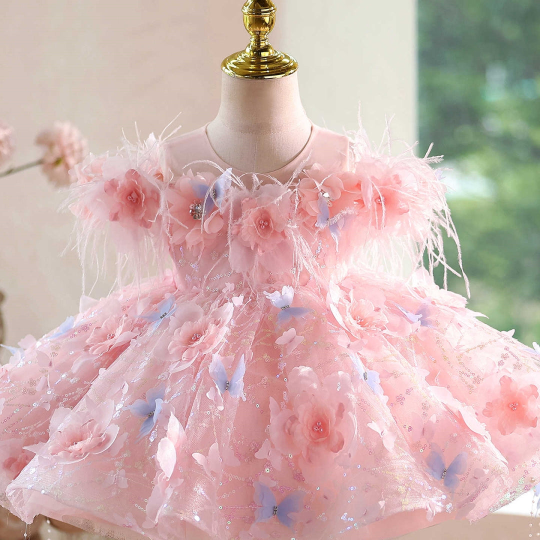 Robe de puffe florale ultra-tulle pour filles