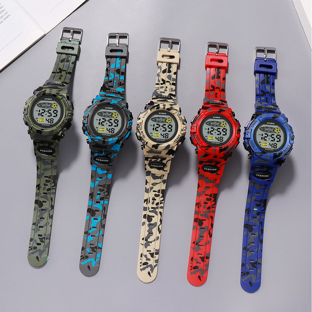 Montre électronique lumineuse colorée pour les enfants Et les étudiants