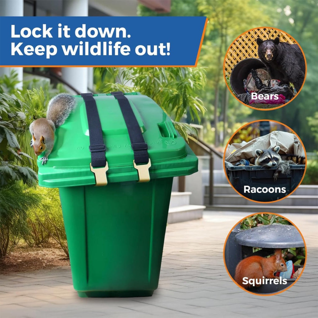 Ensemble de 2 pièces de serrures de poubelles à l'ours - griffes métalliques durables