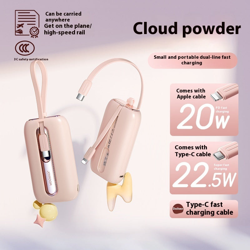 Affichage numérique de grande capacité Portable à charge rapide avec batterie portable de câble pour mobile