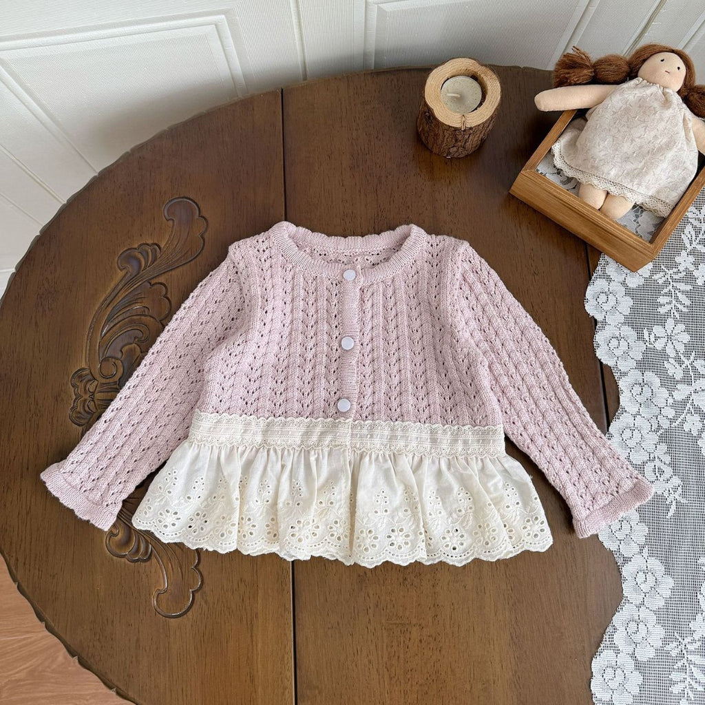 Cardigan tricoté pour bébés filles