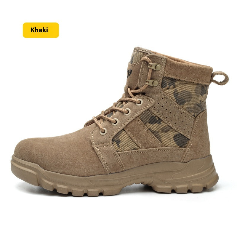 Bottes de combat de protection extérieure Bouclier d'attaque d'orteils en acier et bottes de sécurité anti-tabac Wea