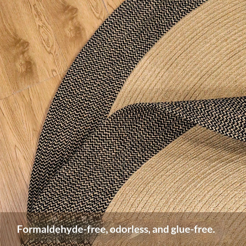 Tapis de salon de jute naturelle rond étage