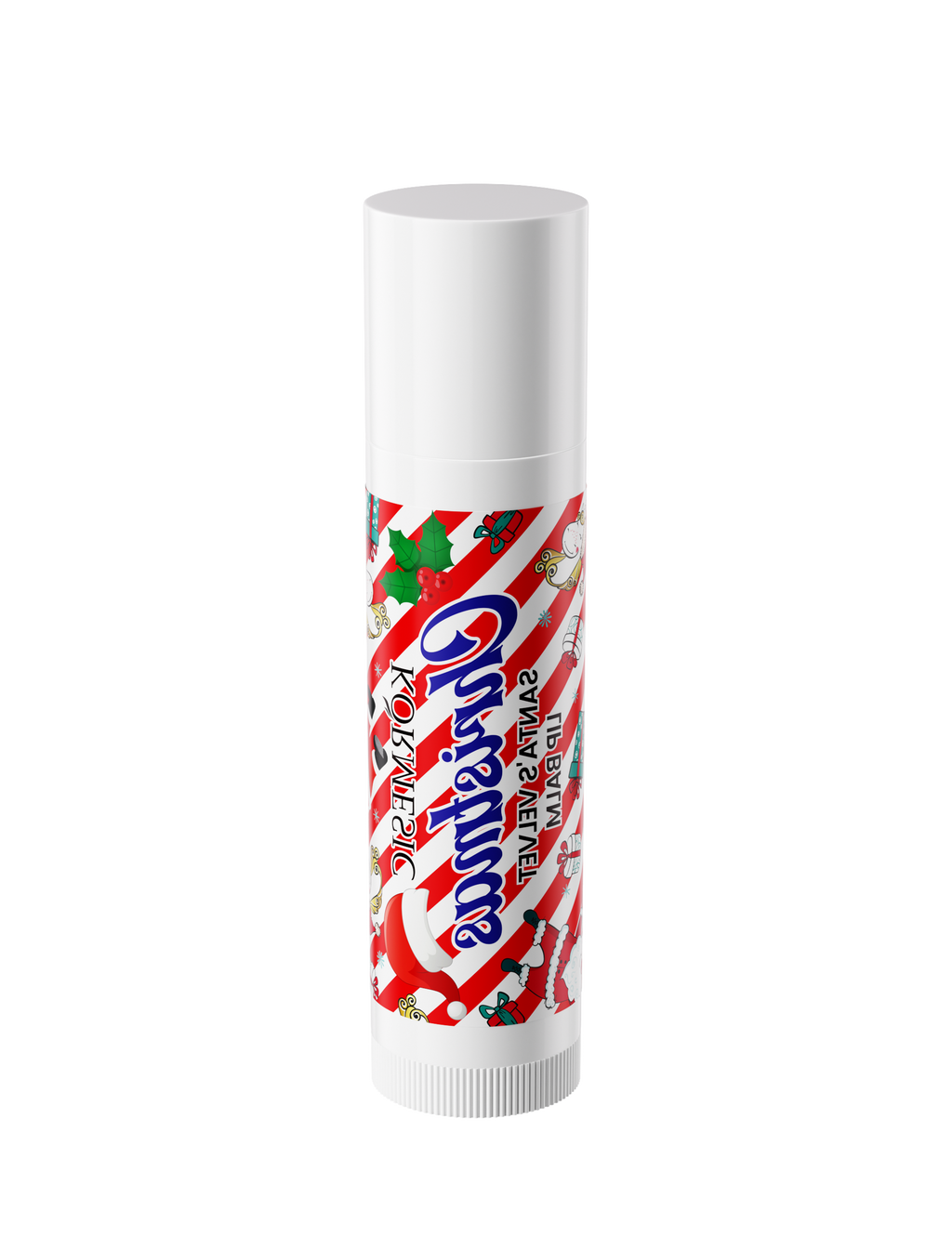 Baume à lèvres cadeau en velours du Père Noël