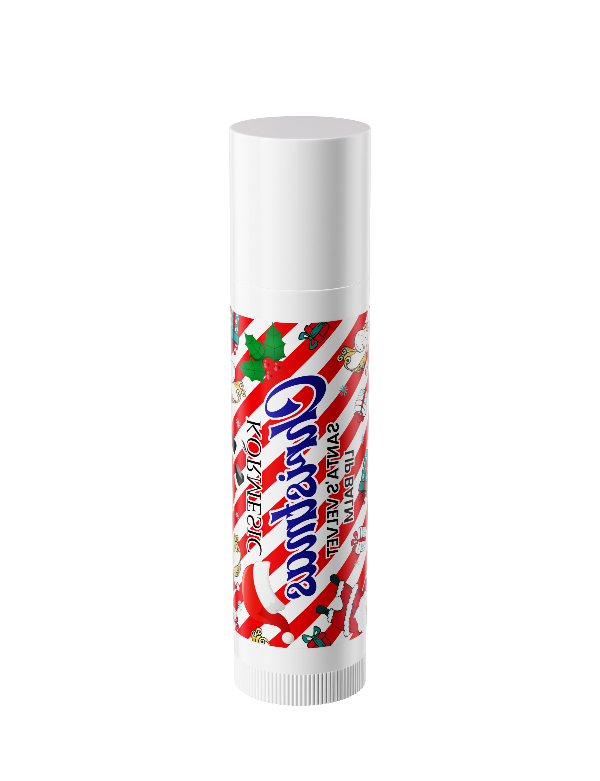 Baume à lèvres cadeau en velours du Père Noël