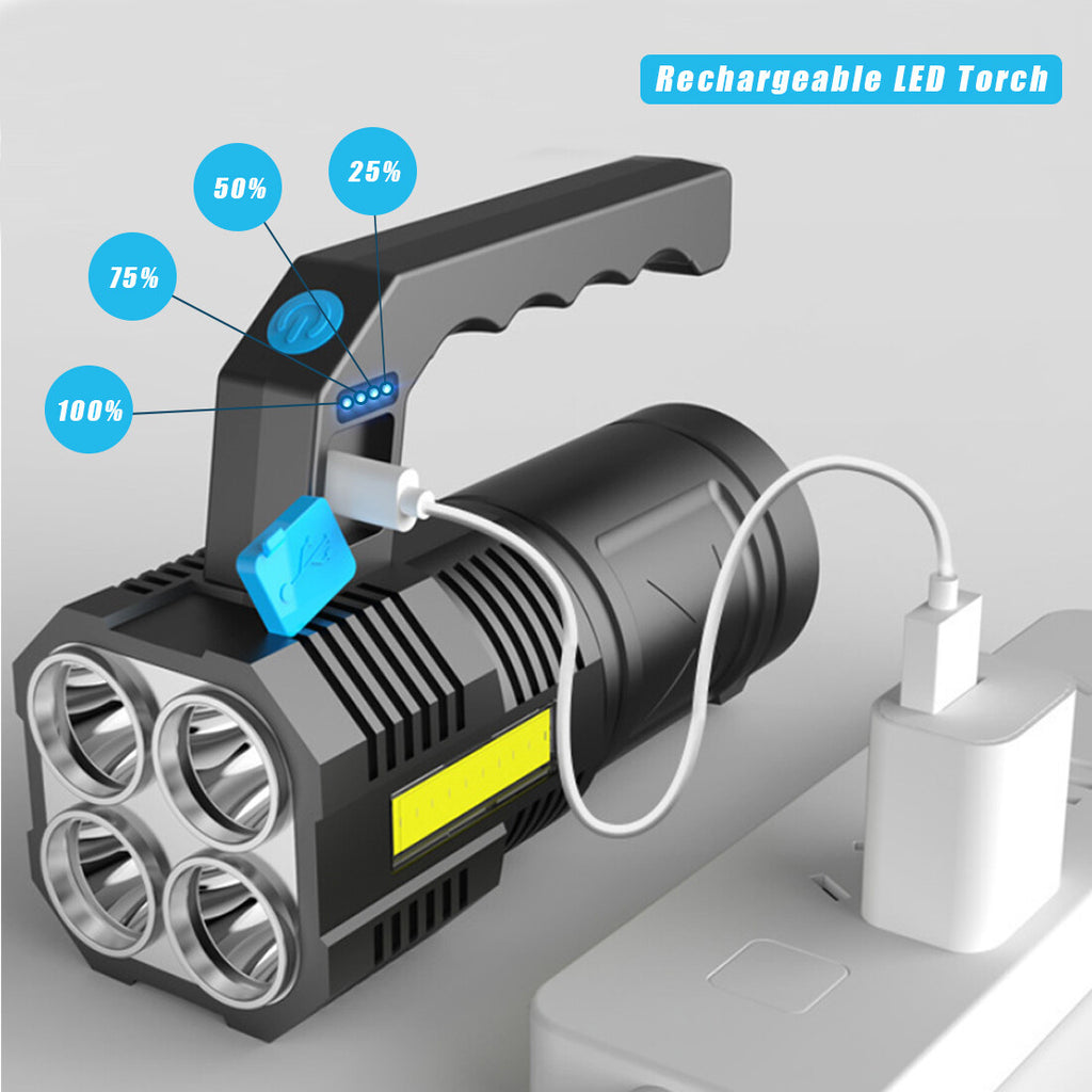 Super Bright 12000000LM LED Spotlight Handheld Camping Searchlight Torch