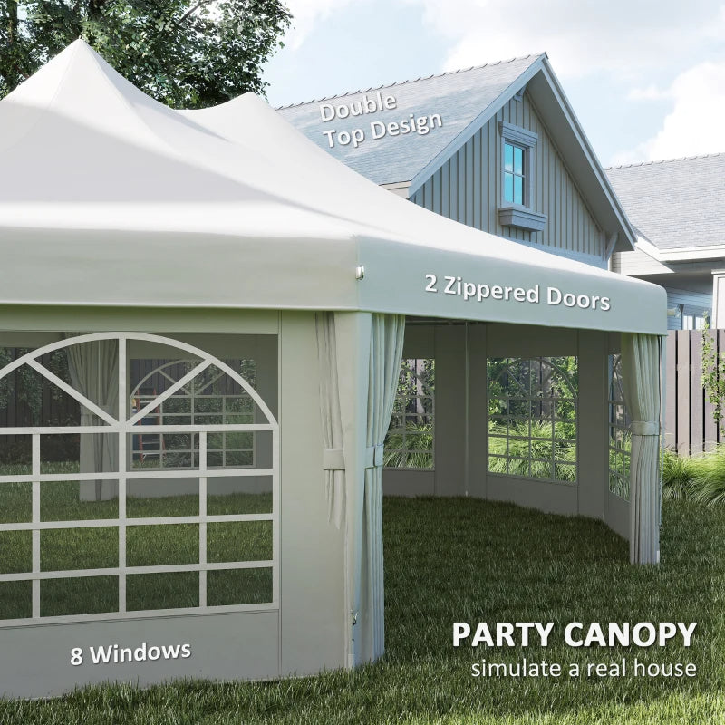 29' X 21' Canopy Party Event Tent avec 2 portes de recul