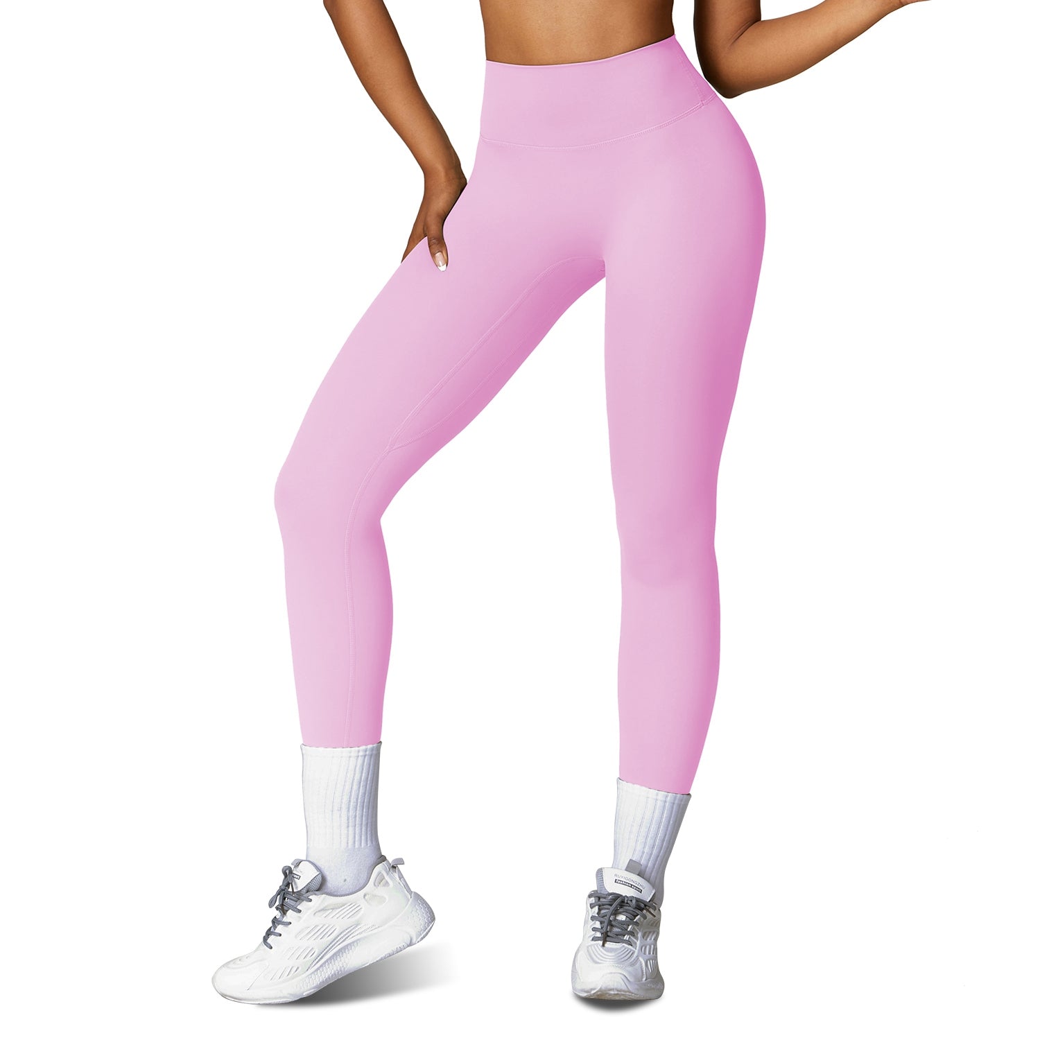 4 Tailles-5 Couleurs Option -- 1Pc Femmes haute taille Leggings d'entraînement Tummy Control Compressi