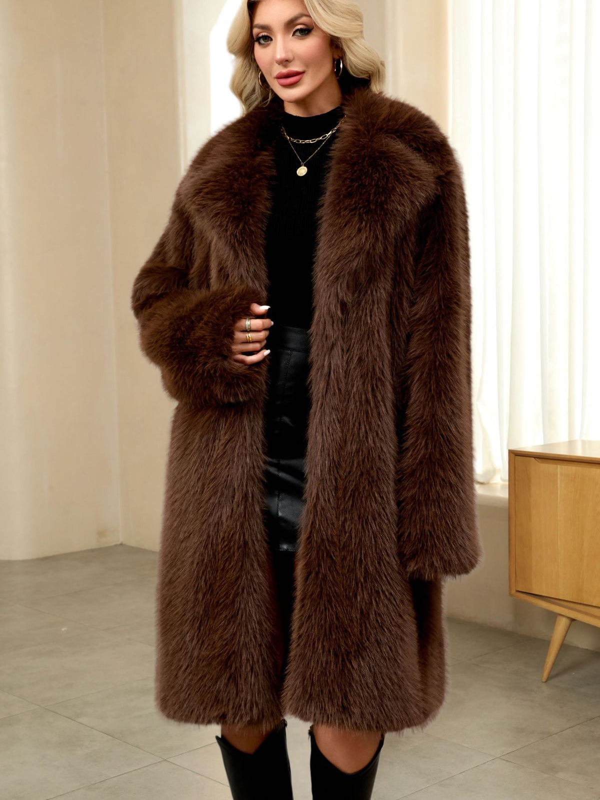 Manteau en peluche pour femmes