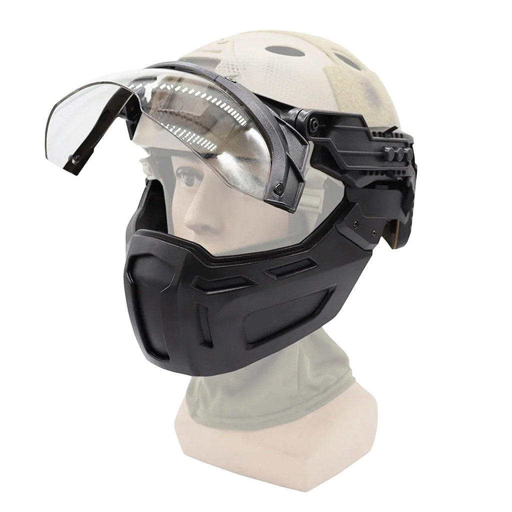 Casque tactique demi-masque visage Tactics extérieurs Pliage