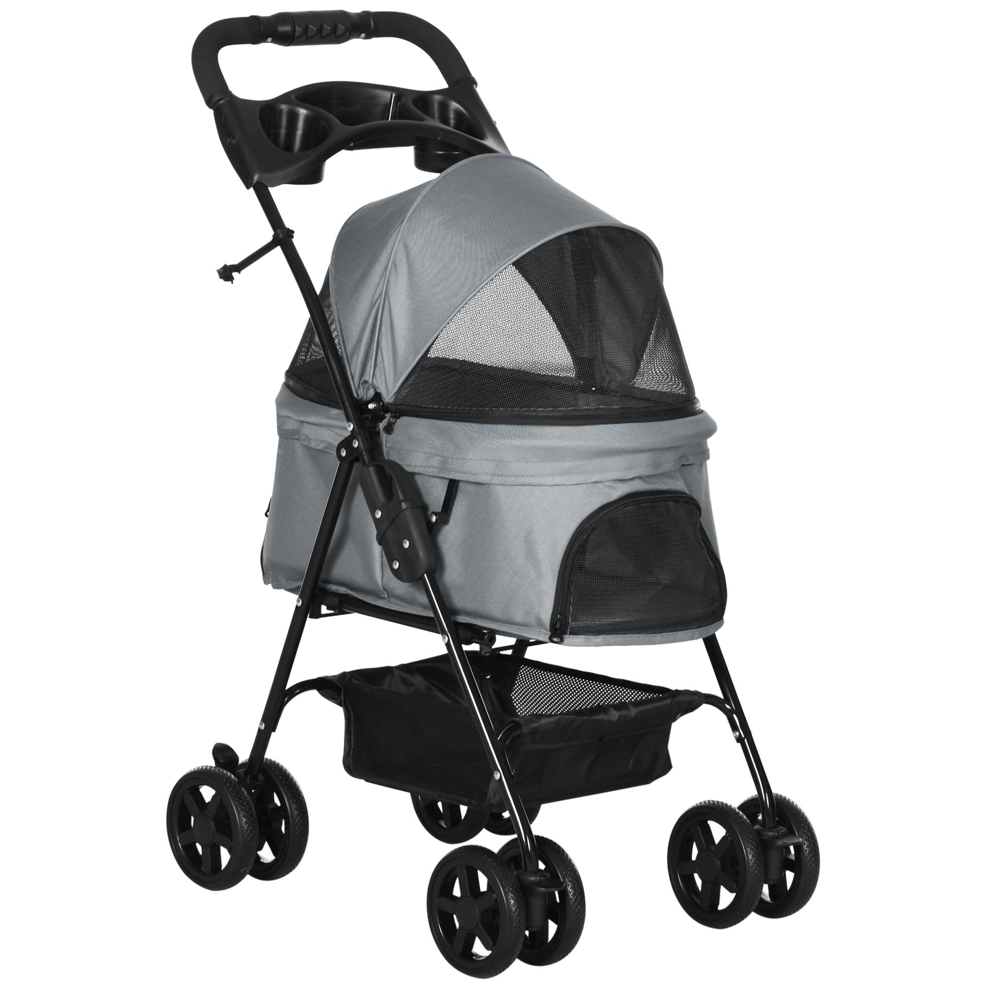 PawHut Pram Dog Poussette pliable pour chien poussette avec 4 roues