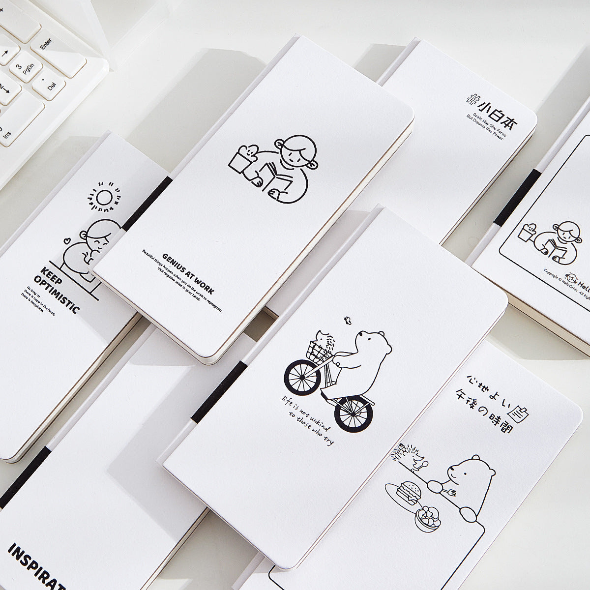Livre Petit Livre blanc Simple Style Plaid Journal Livre Notebook pour enfants