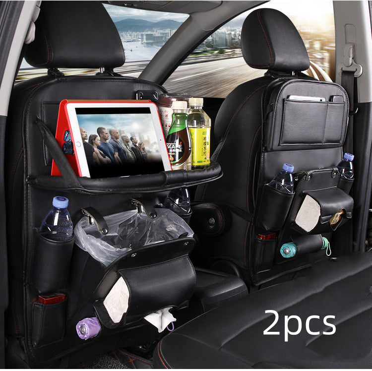 PU sac de rangement de voiture en cuir siège multifonction arrière plateau sac de suspension étanche