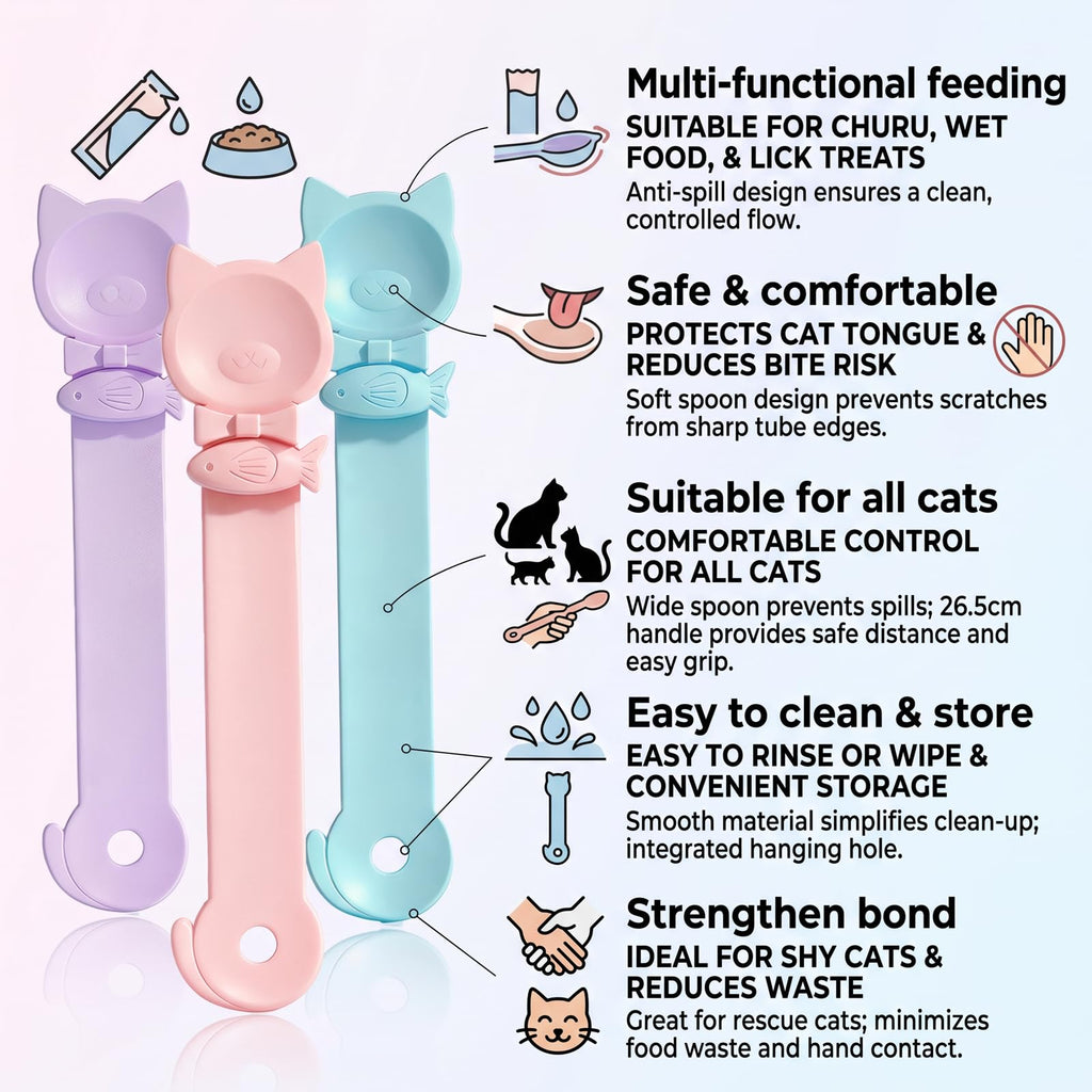 Spoon de traitement des chats 3PCS