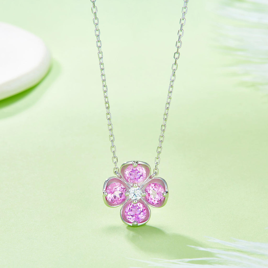 S925 Collier de trèfle en argent sterling