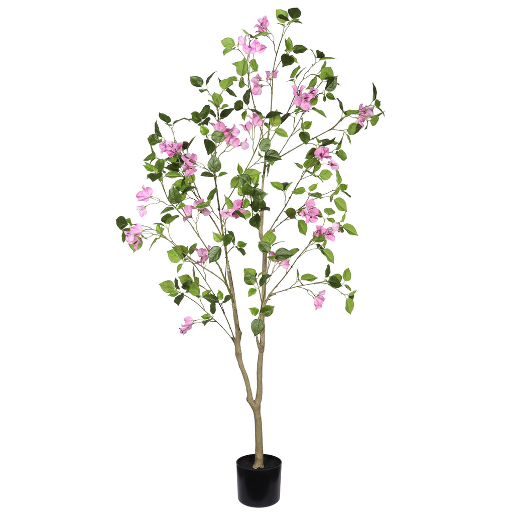 5FT Bougainvillea artificielle Arbre avec pot en plastique noir