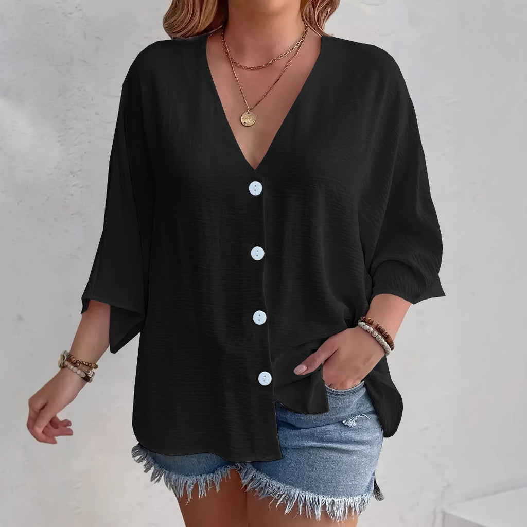 Printemps et automne Station indépendante européenne et américaine Amazon Vêtements pour femmes V-Neck