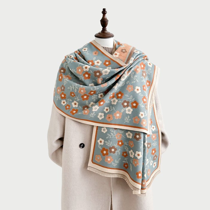 Retro Châle à sensation de cachemire - Écharpe chaude douce haut de gamme pour femmes Écharpe d'automne
