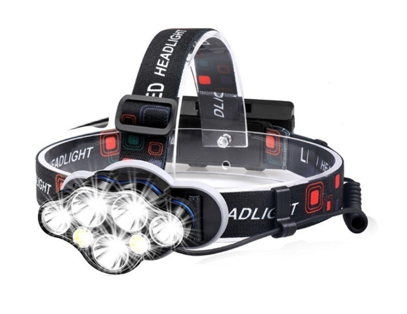 Charge USB 8LED forte lumière T6 phare extérieur multifonction Camping nuit pêche