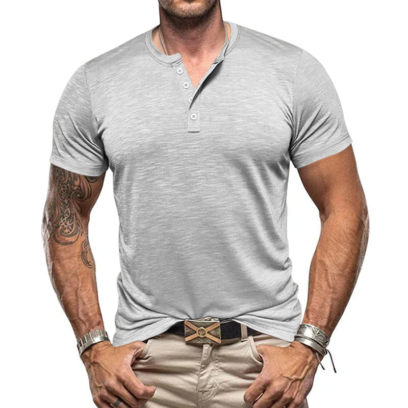 T-shirt pour homme Henley Shirt Amazon Top