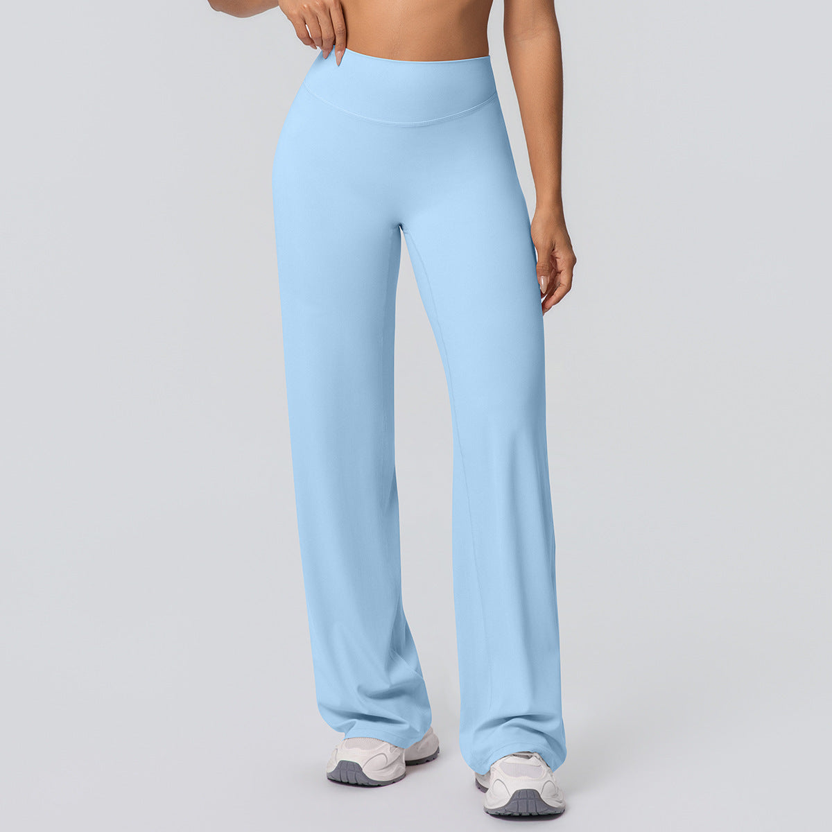 Pantalon de yoga en couleur solide, taille haute C'est un coup de pied