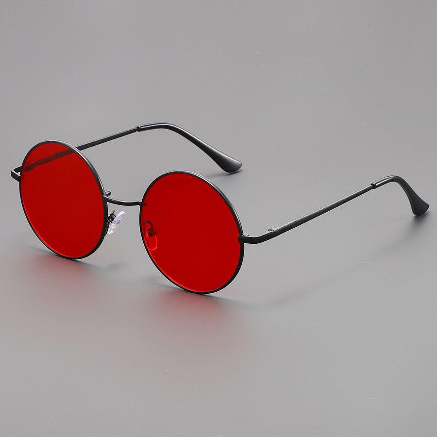 Lunettes de soleil de protection UV Vintage ronde