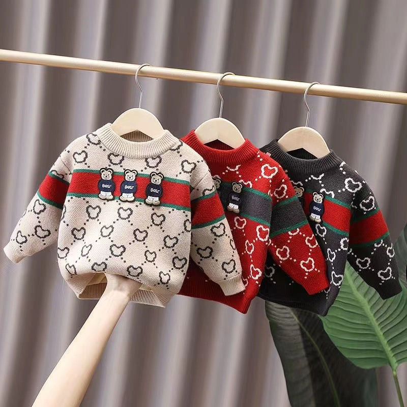 Velours des garçons Épaisseur Sweater filles pullover