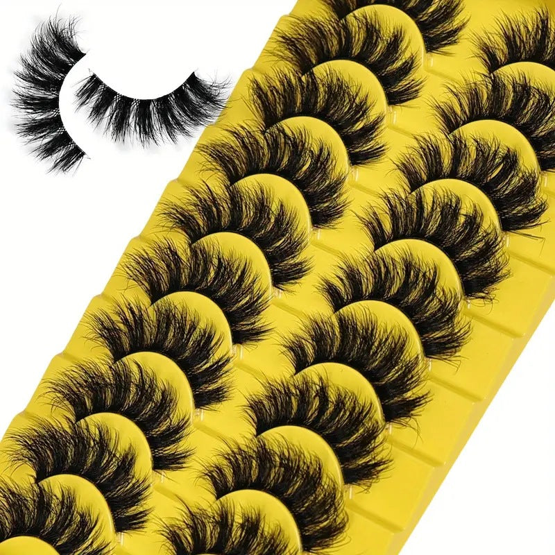 Faux cils 3D multicouches 10 paires