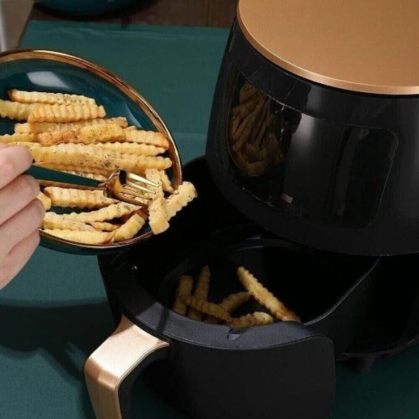 6L Air Fryer Grande capacité écran tactile numérique Mulitifonction huile cuisine gratuite