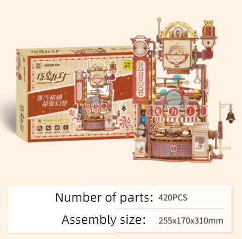 3d Puzzle artisanale Diy Assemblage Modèle Chocolate Factory Blocs de construction