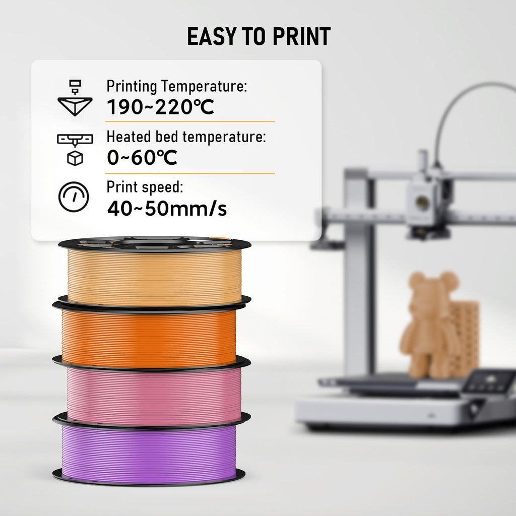 PLA 5 Pack Filament pour imprimante 3D