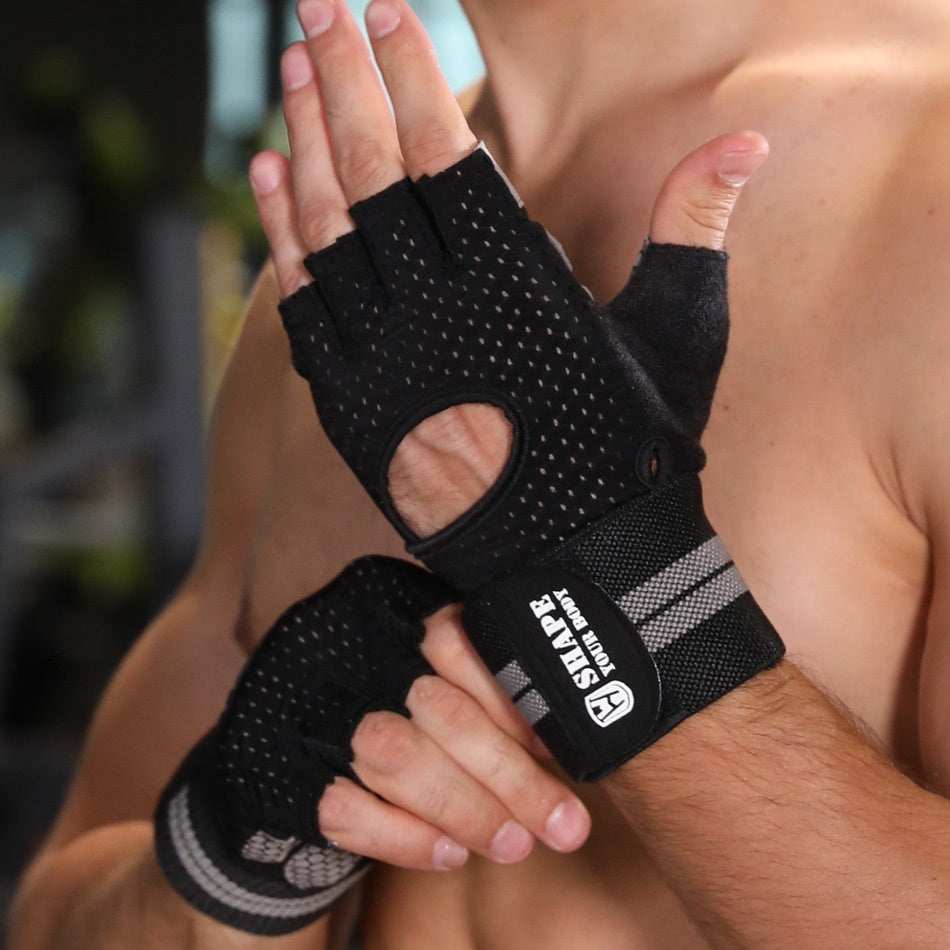 Gants de fitness haltérophilie pour les hommes et les femmes demi-finger sport anti-dérapant