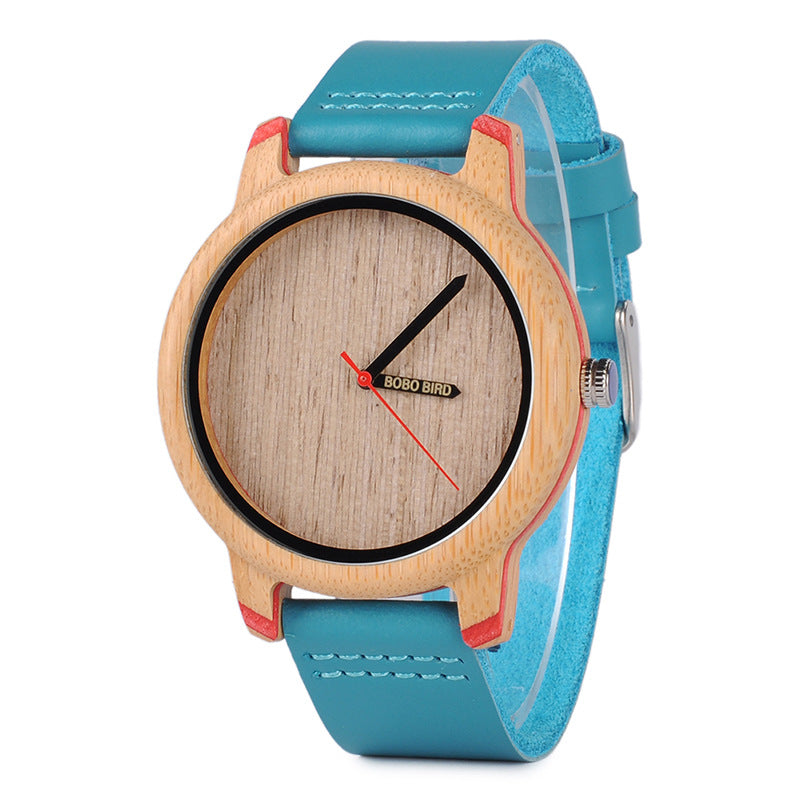 Mouvement à quartz simple et occasionnel de montre en bois