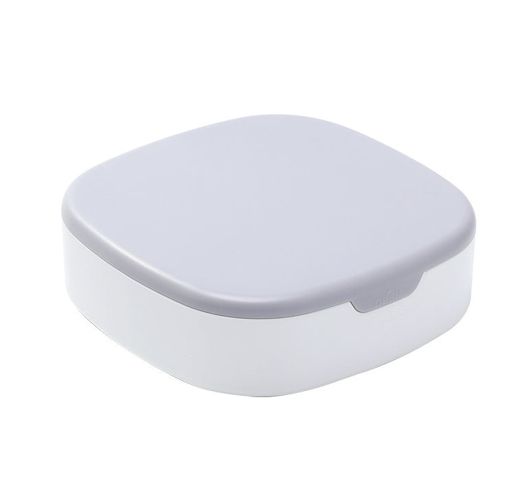 Boîte de rangement de bijoux-avec miroir-gris-1 pièce