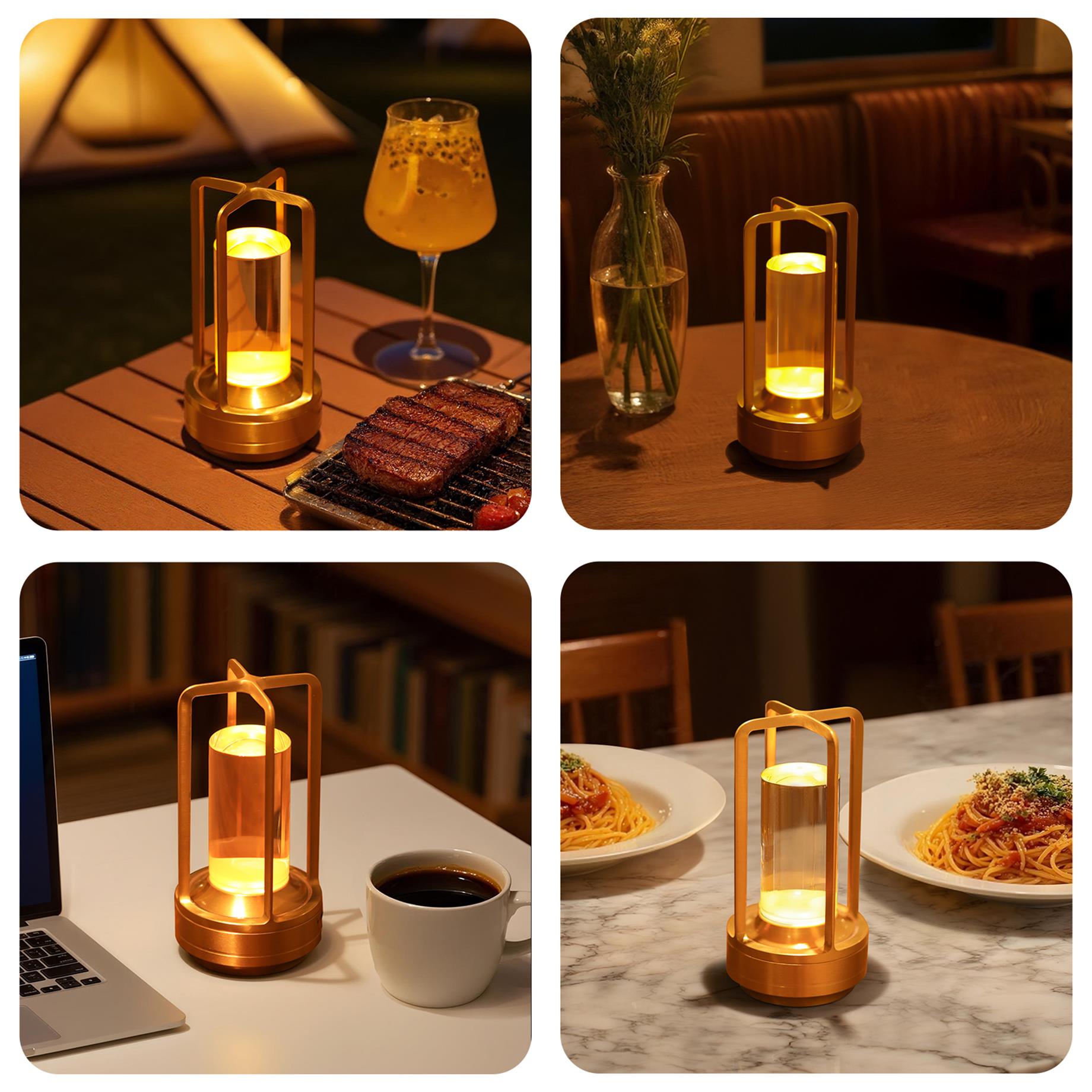 Lampe de table à commande tactile portable 2pcs avec batterie de 5000mAh