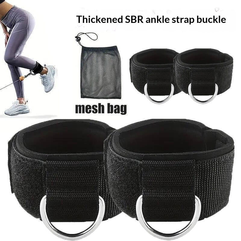 Bracelet de cheville avec un seul anneau D pour l'entraînement de la hanche et des jambes sur un rack de puissance