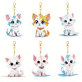 Porte-clés de peinture diamant bricolage - Motif animal