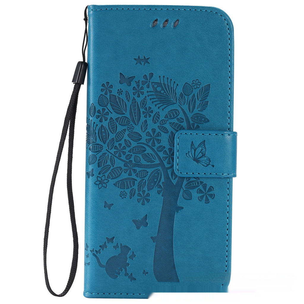 S23 Boite de téléphone mobile pour chat et arbre