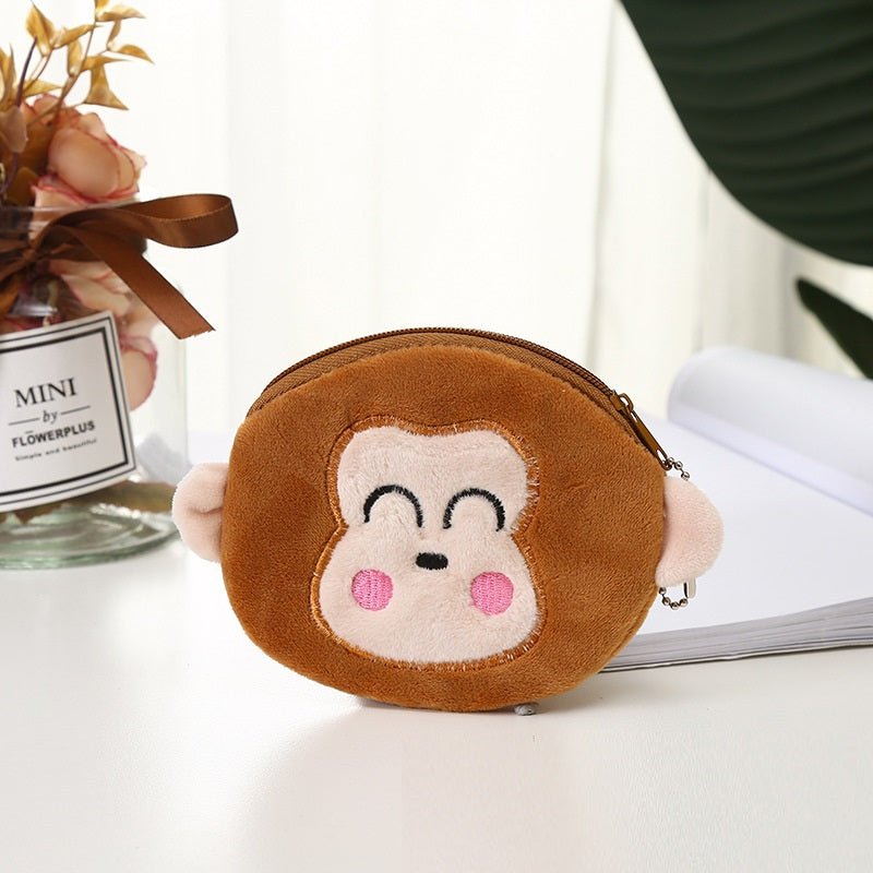 En peluche Mignon Coin Purse Cartoon Cloth cas clé pour femmes