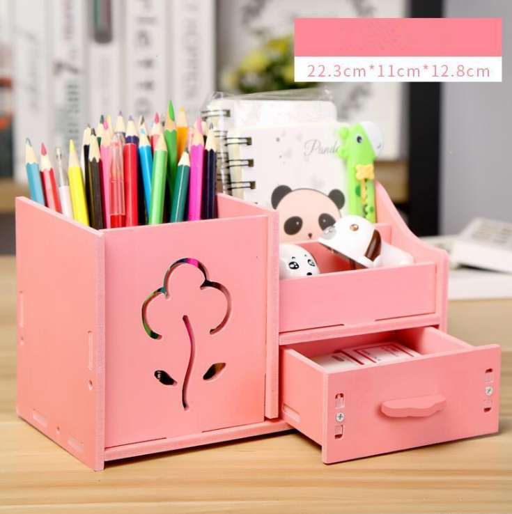 Multi-fonction stylo support créatif étudiant dessin animé enfants bureau petite boîte de stockage