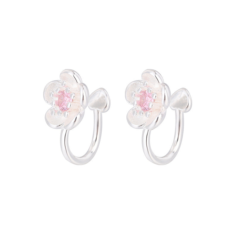 Cerise Blossom Ear Clip Femmes Style coréen