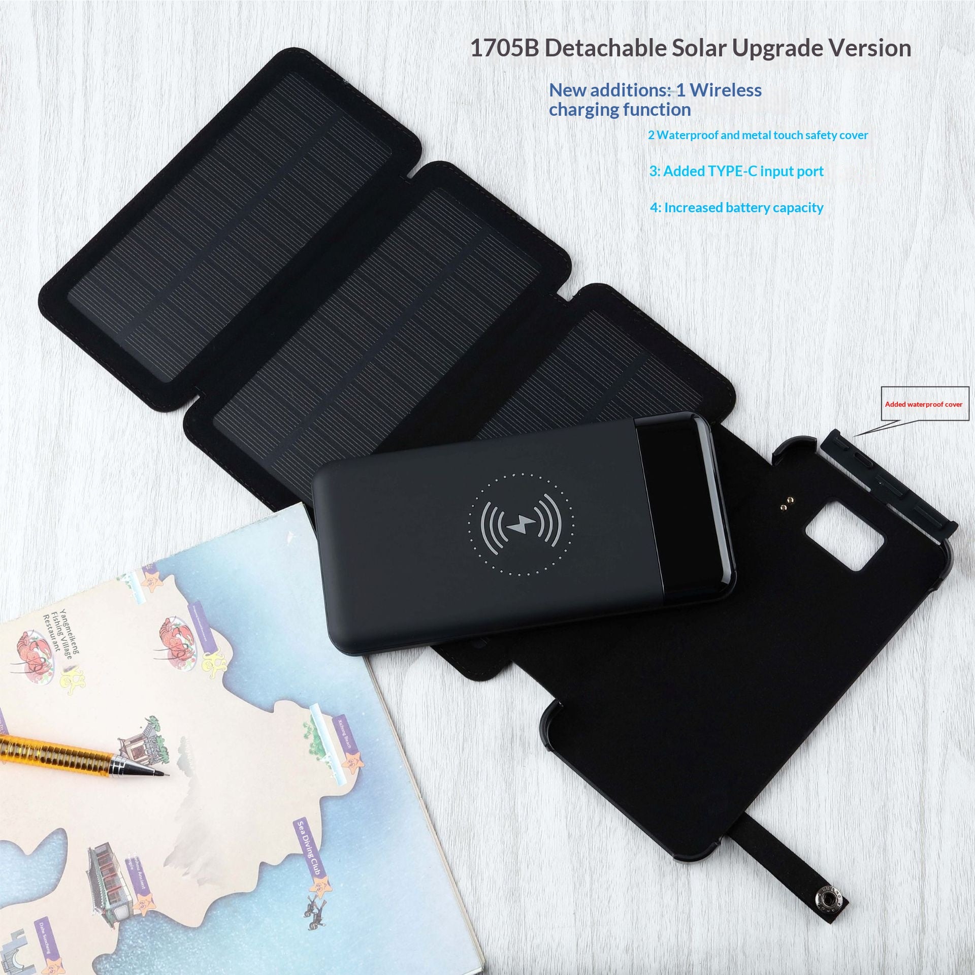 Banque d'alimentation extérieure pliable portable 10
