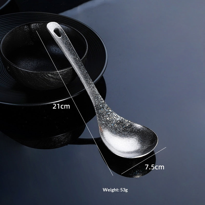 Fourneau de table à soupe et à cuillères de riz en pur titane