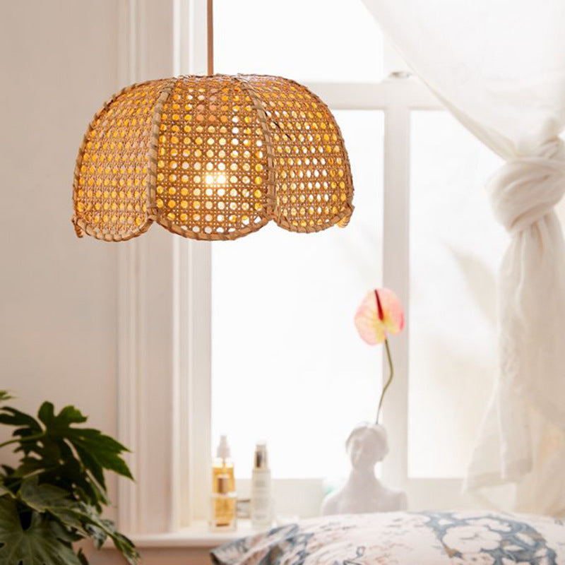 Lampe de pendentif moderne minimaliste Creative Rattan