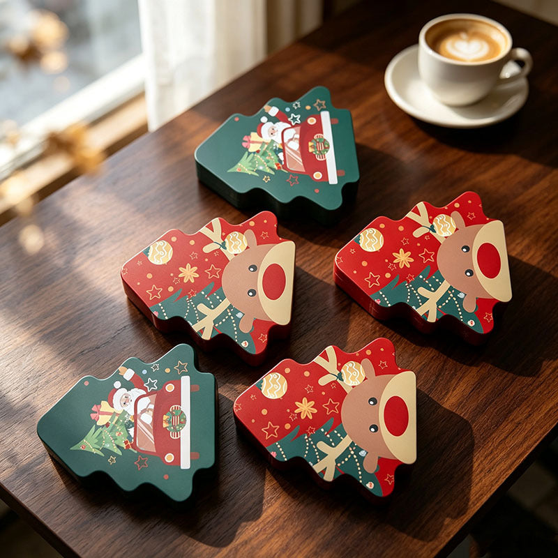 Boîte cadeau en métal en forme d'arbre de Noël