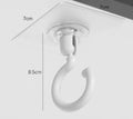 Crochet rotatif sans perçage-blanc-PVC-7*7cm-1 pièce