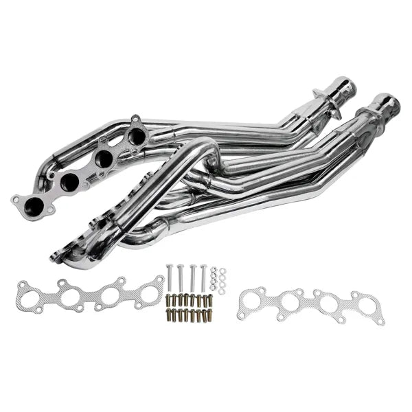 En-tête d'échappement en acier inoxydable poli pour 2011-2016 Mustang GT 5.0L/V8